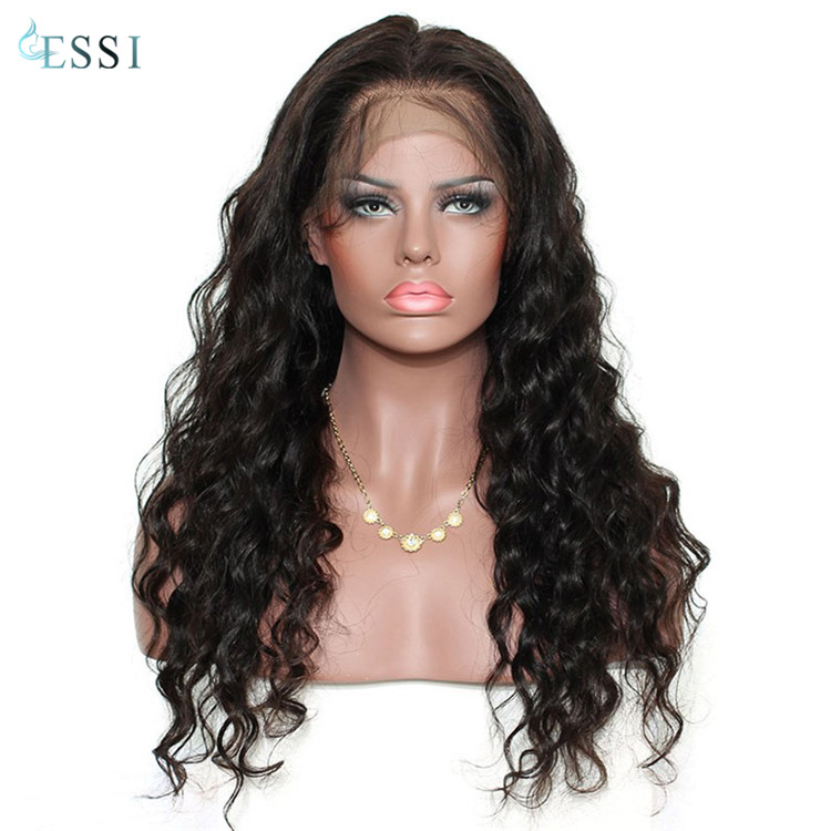 China best Indian remy human hair glueless full lace wigs supplier loose wave 24 inch